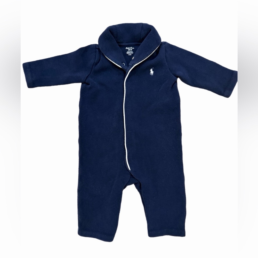 Ralph Lauren Navy Blue Onesie - Size 6 months